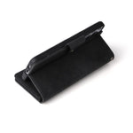 Samsung Galaxy S23-cover med nitte, PU-læderetui, stativ, pung, flere kortlommer og mobilcover med rem