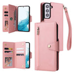 Samsung Galaxy S23-cover med nitte, PU-læderetui, stativ, pung, flere kortlommer og mobilcover med rem