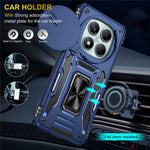 For Xiaomi Redmi Note 14 Pro 4G  /  5G Case Kickstand Slide Lens Lid PC + TPU Drop-Proof Phone Cover