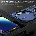 For Xiaomi Redmi Note 14 Pro 4G  /  5G Case Kickstand Slide Lens Lid PC + TPU Drop-Proof Phone Cover