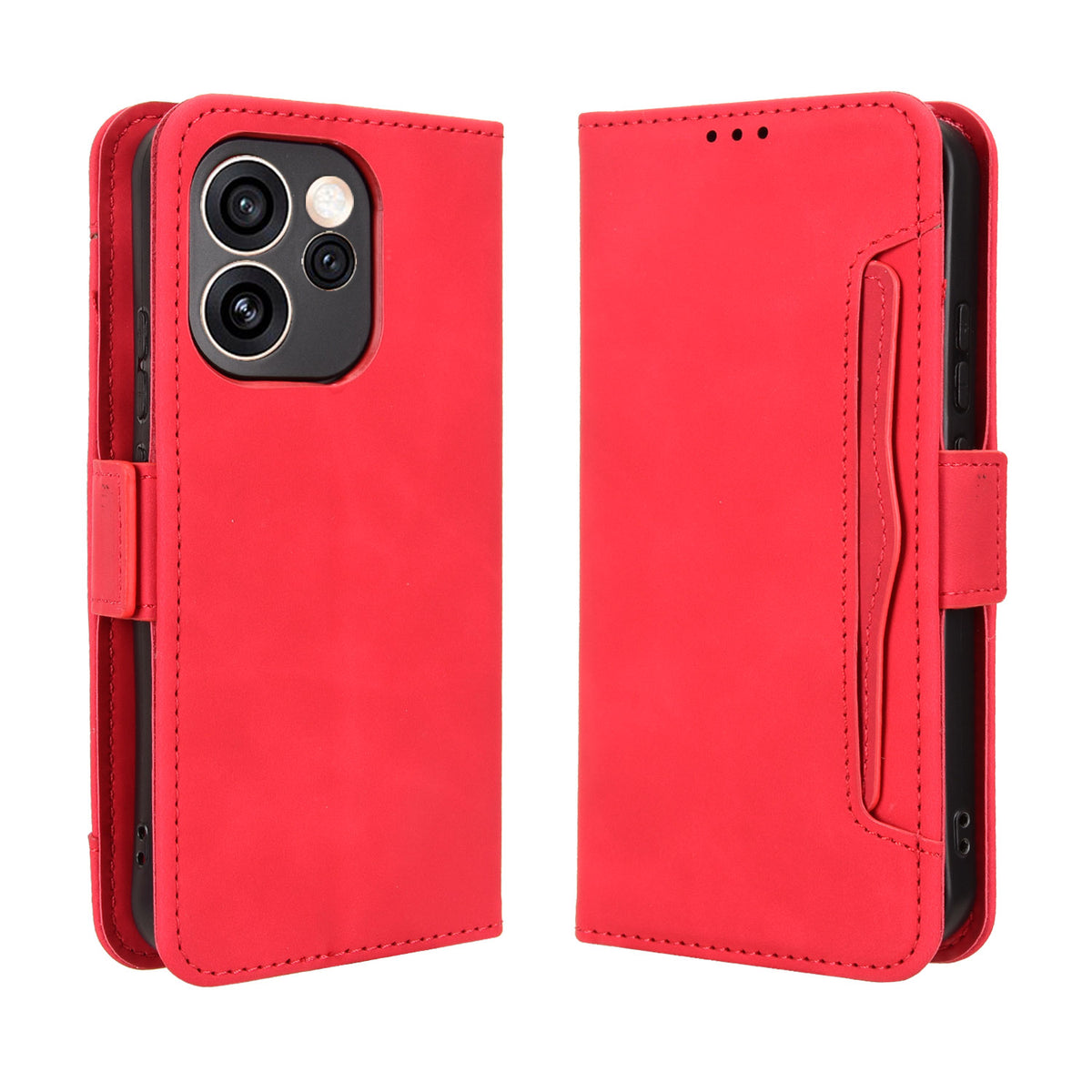 Oppo Reno15 Pro Max 5G (Global) / Reno15 Pro 5G (Kina) Läderfodral mobilplånbok med Flera Kortfack