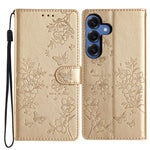 Samsung Galaxy S26+ Plånboksfodral Läderflik med Fjärilstryck och Rem
