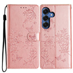 Samsung Galaxy S26+ Plånboksfodral Läderflik med Fjärilstryck och Rem
