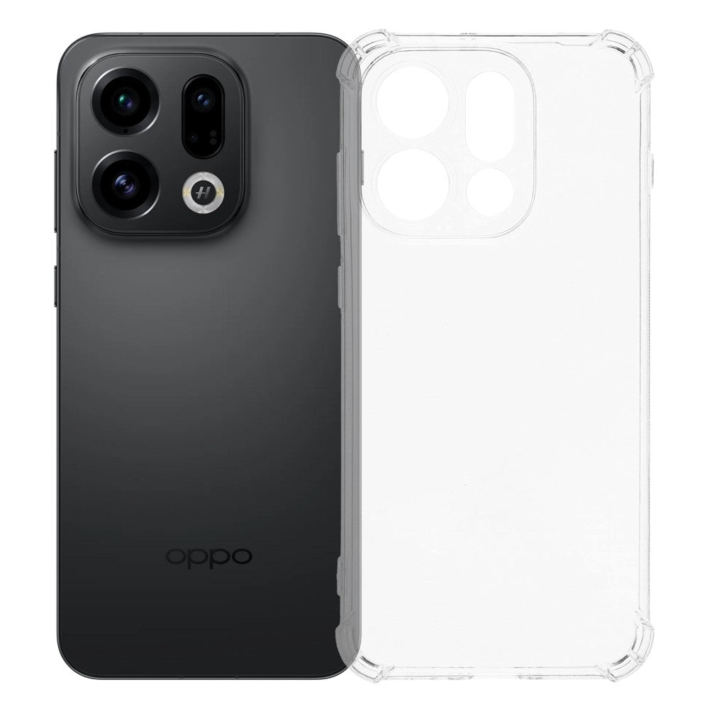 For Oppo Find X9 5G Transparent TPU Case Reinforced Corners Drop-proof Phone Cover