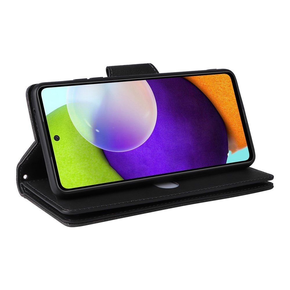 Til Samsung Galaxy A33 5G Stødsikker telefoncover Nitte Spænde PU Læder Pung Lynlåscover med Stand / Rem