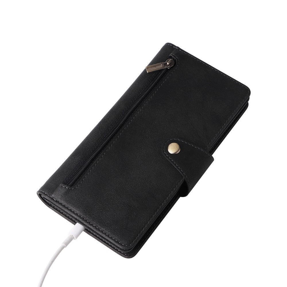 Til Samsung Galaxy A33 5G Stødsikker telefoncover Nitte Spænde PU Læder Pung Lynlåscover med Stand / Rem