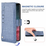 For Honor Magic7 Pro 5G Case Jean Cloth Texture PU Leather Wallet Phone Cover with Rotating Card Slots