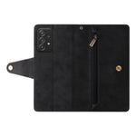 For Samsung Galaxy A53 5G Multiple Card Slots Phone Cover Rivet Buckle PU Leather Phone Case Stand Wallet with Strap