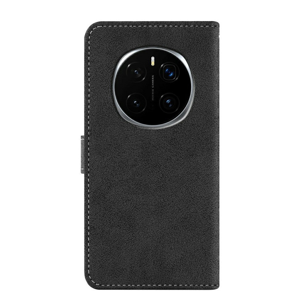 For Honor Magic7 Pro 5G Case Retro PU Leather Wallet Phone Cover with Rotating Card Slots Holder