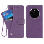 For Honor Magic7 Pro 5G Case Retro PU Leather Wallet Phone Cover with Rotating Card Slots Holder