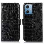 For Xiaomi Redmi Note 12 5G (Global) / (India) / (China) / Poco X5 5G Crocodile Texture Genuine Cowhide Leather Case Wallet Stand Phone Cover with RFID Blocking Function