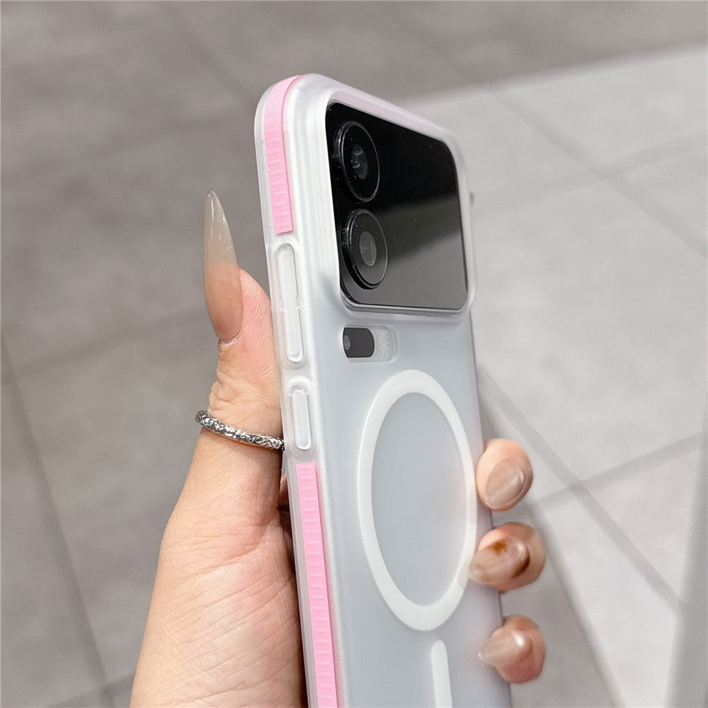 For Xiaomi 17 Pro Max Frosted PC Magnetic Case Anti Slip Edge Skin Touch Phone Back Cover