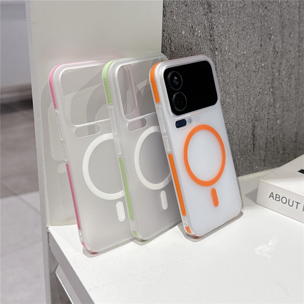 For Xiaomi 17 Pro Max Frosted PC Magnetic Case Anti Slip Edge Skin Touch Phone Back Cover