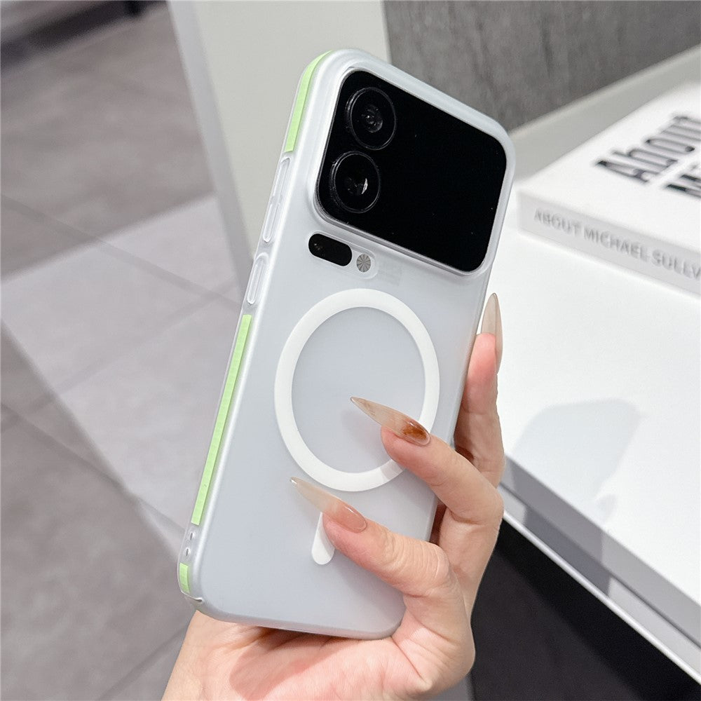 For Xiaomi 17 Pro Max Frosted PC Magnetic Case Anti Slip Edge Skin Touch Phone Back Cover