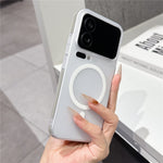 For Xiaomi 17 Pro Max Frosted PC Magnetic Case Anti Slip Edge Skin Touch Phone Back Cover