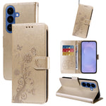For Samsung Galaxy S26+ Leather Case Butterfly Floral Imprint Wallet Stand Cover