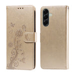 Samsung Galaxy A57 5G Läderfodral Fjärils Blommigt Tryck Plånboksfodral