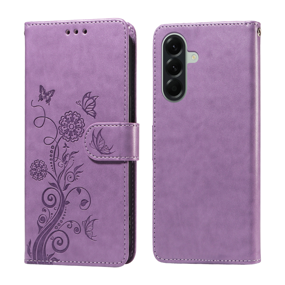 For Samsung Galaxy A57 5G Leather Case Butterfly Floral Imprint Wallet Stand Cover