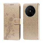 For Huawei Mate 70 Air Leather Case Butterfly Floral Imprint Wallet Stand Cover