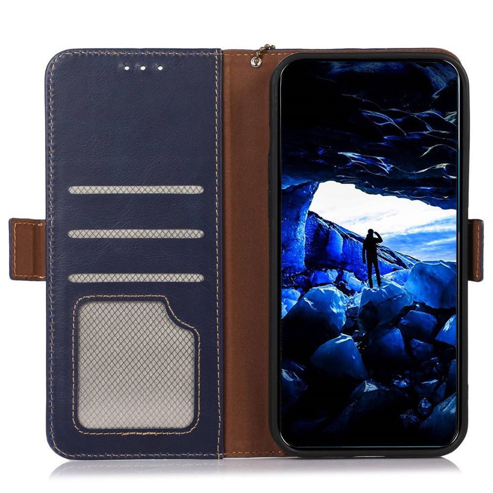 For Xiaomi Redmi Note 12 Pro 5G / Note 12 Pro Speed 5G / Poco X5 Pro 5G Phone Case RFID Blocking Wallet Stand Magnetic Closure Crazy Horse Texture Genuine Cowhide Leather Cover