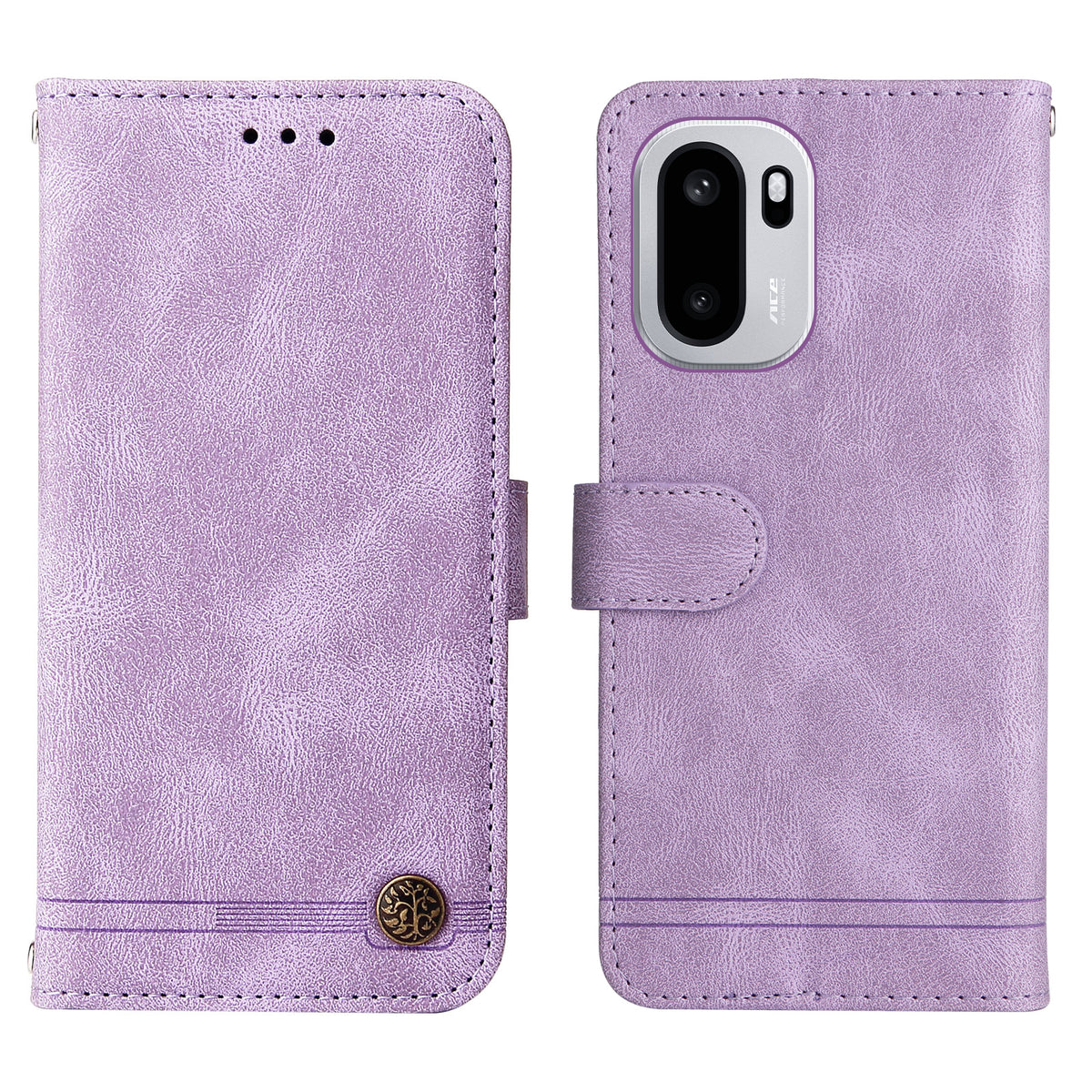 OnePlus 15R 5G / Ace 6T 5G / Ace 6 5G Läderplånboksfodral Skin Touch mobilskal Stativ med Rem
