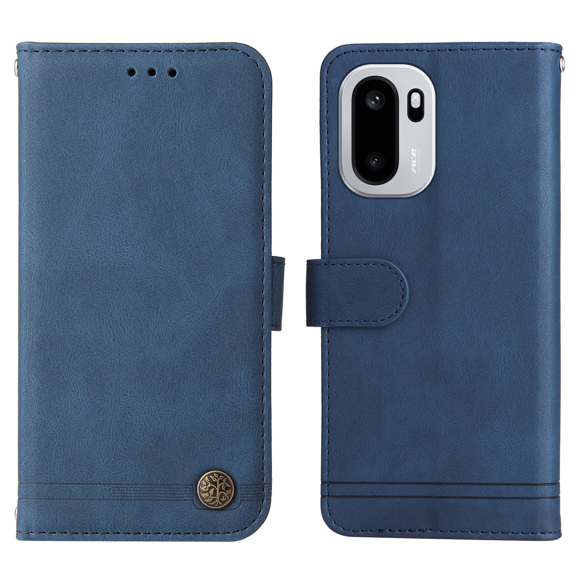 OnePlus 15R 5G / Ace 6T 5G / Ace 6 5G Läderplånboksfodral Skin Touch mobilskal Stativ med Rem