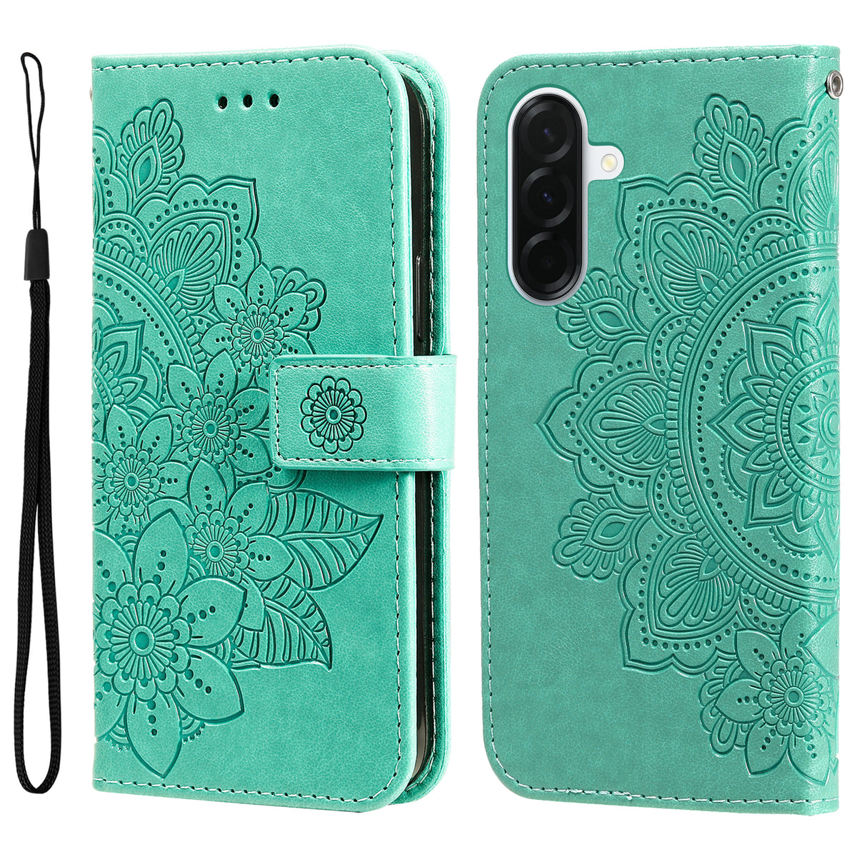 For Samsung Galaxy A37 5G Case Floral Pattern PU Leather Wallet Stand Phone Cover