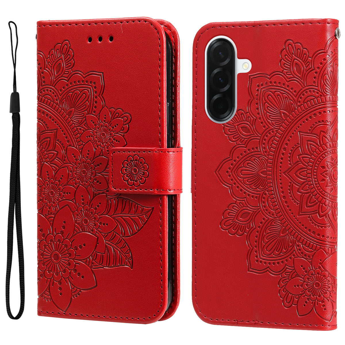 For Samsung Galaxy A37 5G Case Floral Pattern PU Leather Wallet Stand Phone Cover