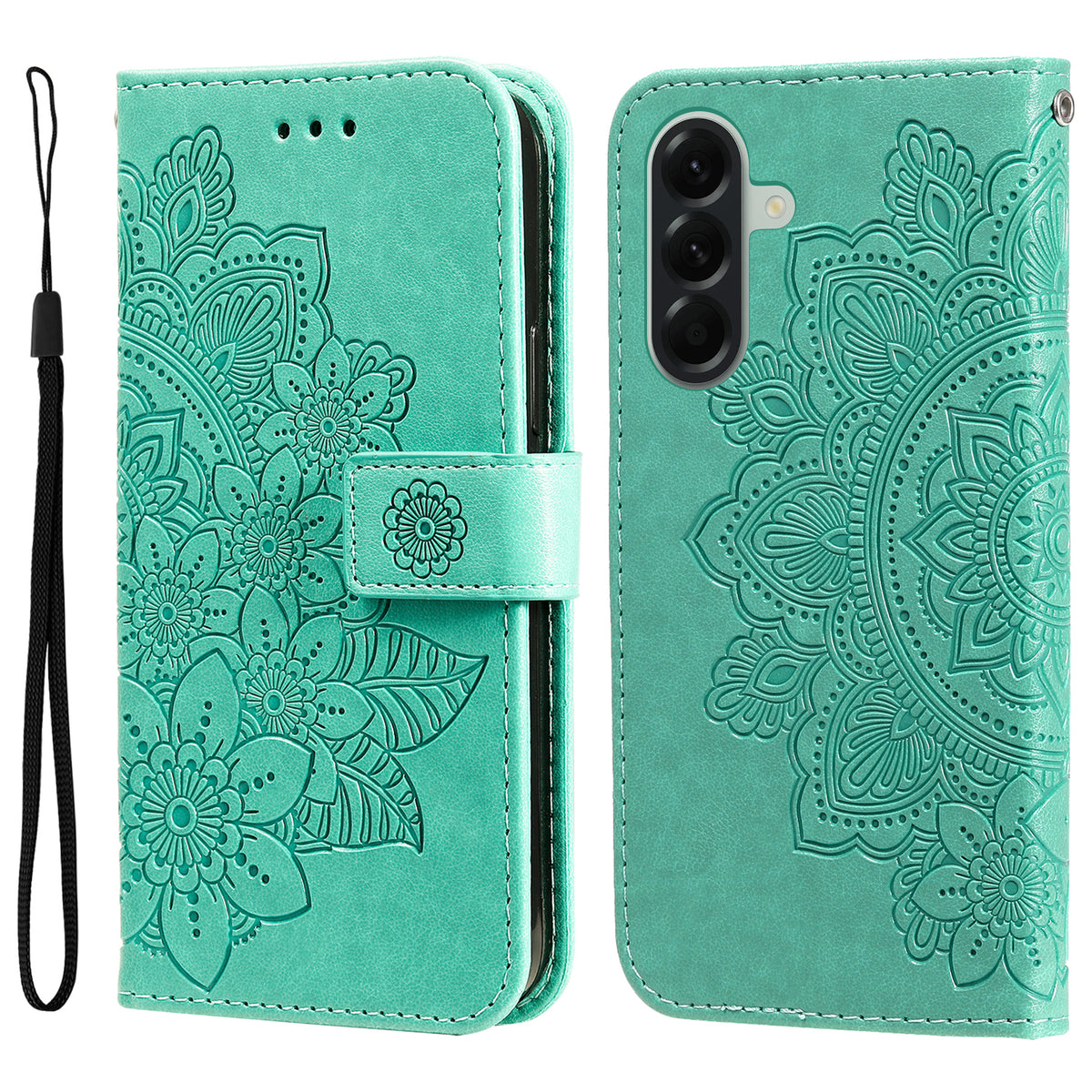 For Samsung Galaxy A57 5G Case Floral Pattern PU Leather Wallet Stand Phone Cover