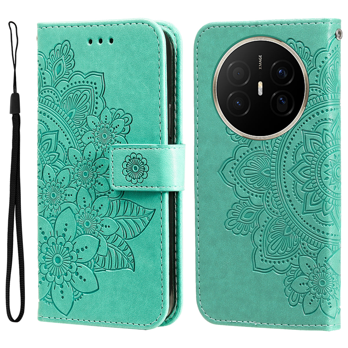For Huawei Mate 70 Air Case Floral Pattern PU Leather Wallet Stand Phone Cover