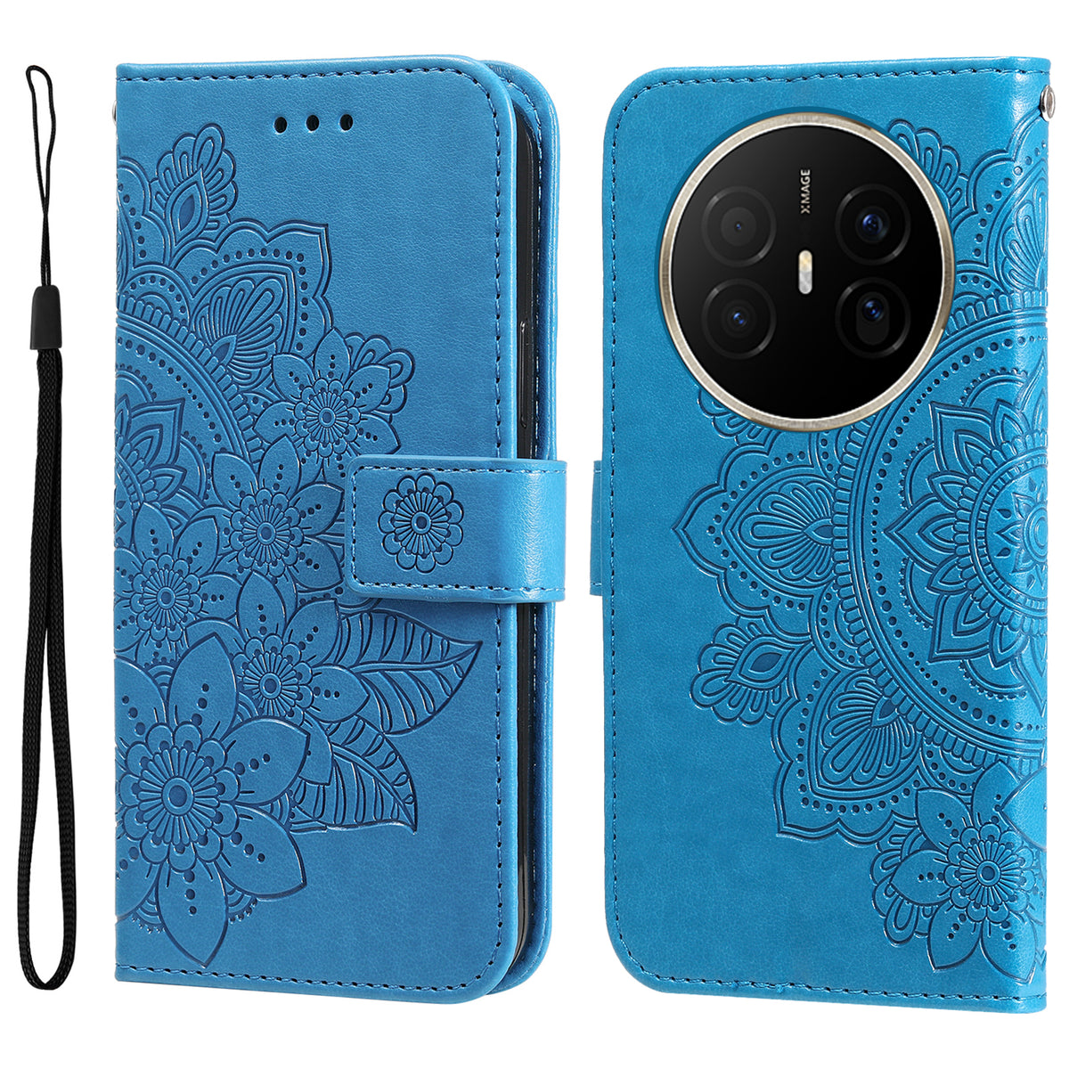 For Huawei Mate 70 Air Case Floral Pattern PU Leather Wallet Stand Phone Cover