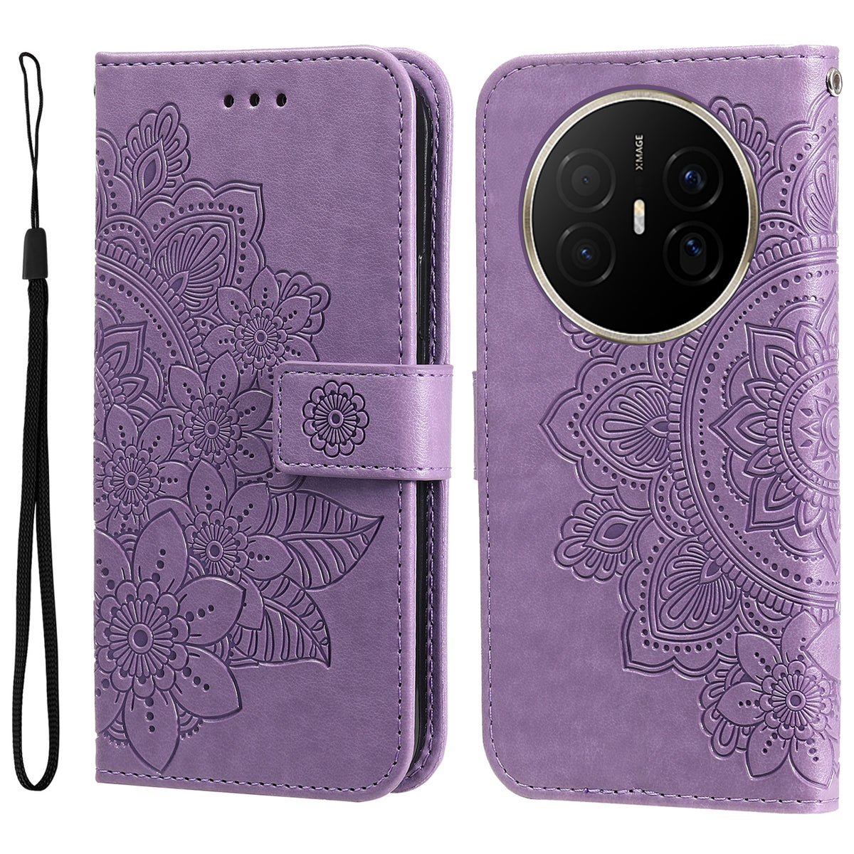 For Huawei Mate 70 Air Case Floral Pattern PU Leather Wallet Stand Phone Cover