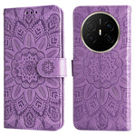 For Huawei Mate 70 Air Case Sunflower Imprint Leather Wallet Phone Cover
