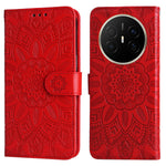For Huawei Mate 70 Air Case Sunflower Imprint Leather Wallet Phone Cover
