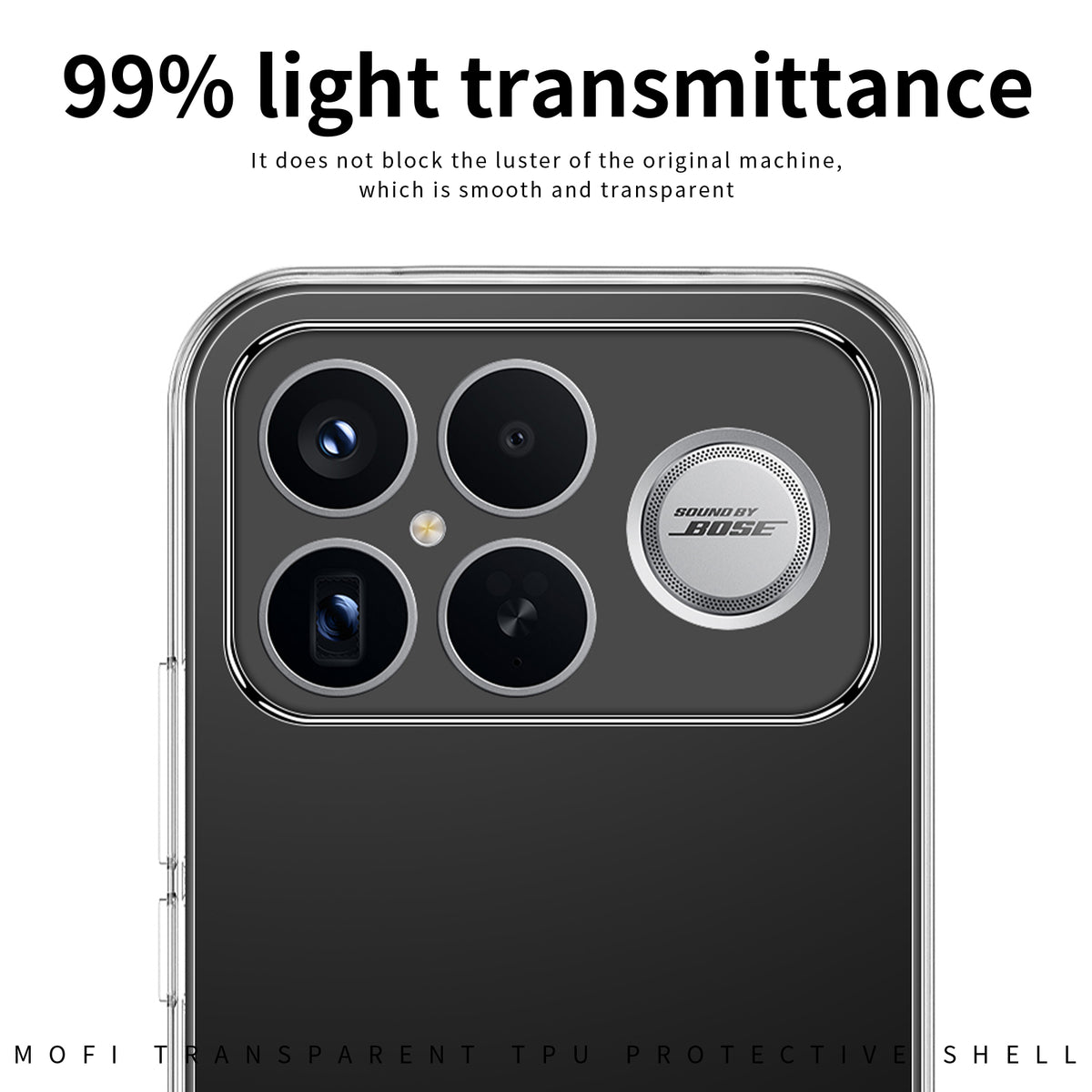 MOFI For Xiaomi Redmi K90 5G Clear Phone Case  Ultra-Thin TPU Phone Back Cover