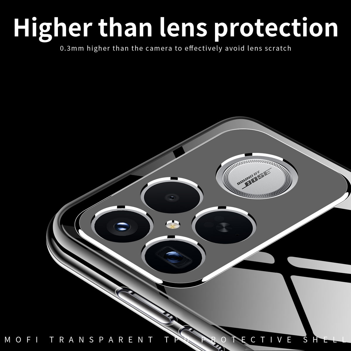 MOFI For Xiaomi Redmi K90 Pro Max 5G Clear Phone Case  Ultra-Thin TPU Phone Back Cover