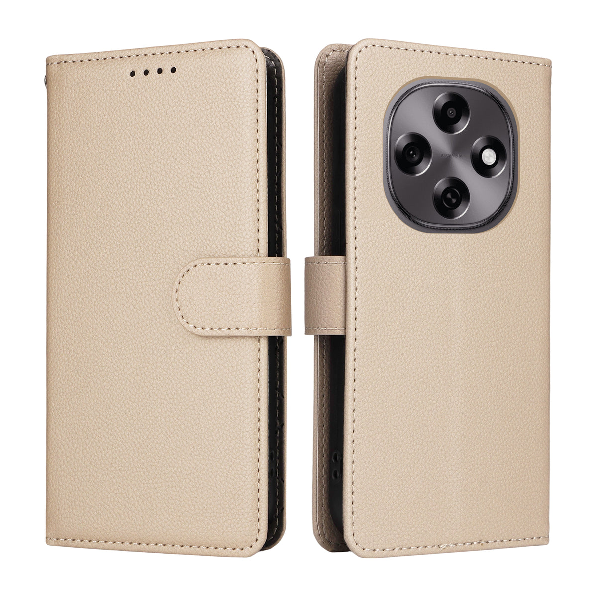 For Oppo F31 Pro 5G / Oppo A6 Pro 5G (China) Case RFID Blocking 3 Card Slots PU Leather Phone Cover with Wrist Strap