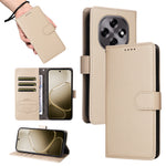 For Oppo F31 Pro 5G / Oppo A6 Pro 5G (China) Case RFID Blocking 3 Card Slots PU Leather Phone Cover with Wrist Strap