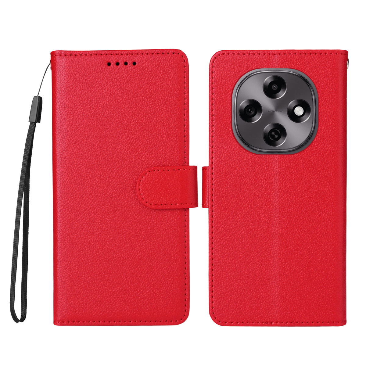 For Oppo F31 Pro 5G / Oppo A6 Pro 5G (China) Case RFID Blocking 3 Card Slots PU Leather Phone Cover with Wrist Strap
