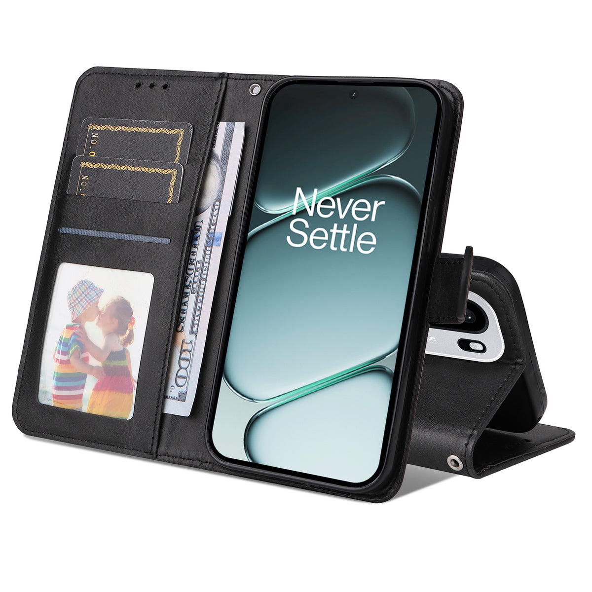 OnePlus 15R 5G / Ace 6T 5G / Ace 6 5G-pung-etui i PU-læder, folio-flip-etui