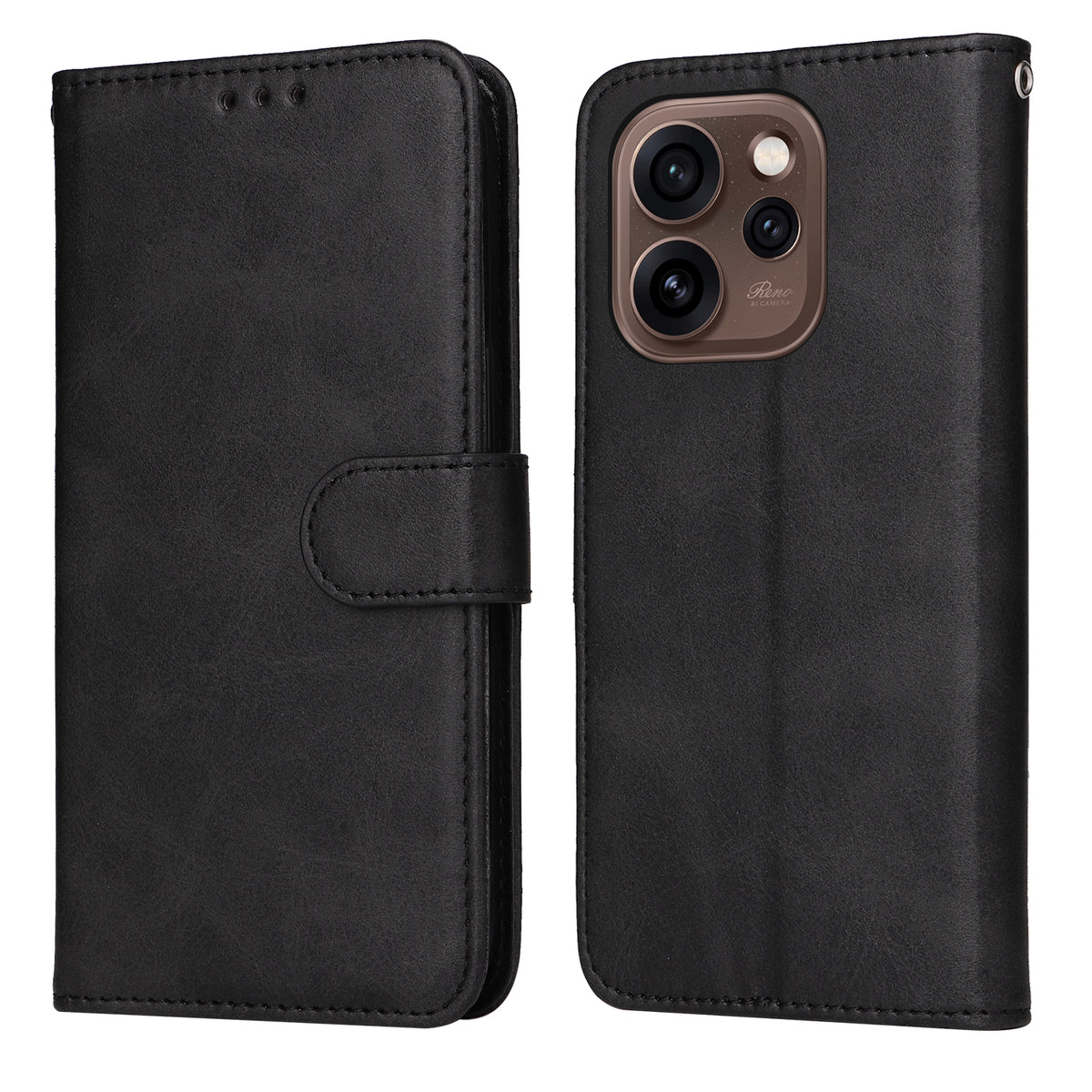 PU-læder-tegnebogsetui til Oppo Reno15 Pro 5G (Global) / Reno15 5G (Kina), folio-etui med sammenfoldeligt mønster og mobilcover