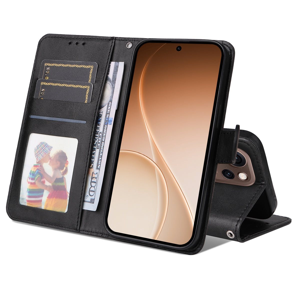 PU-læder-tegnebogsetui til Oppo Reno15 Pro 5G (Global) / Reno15 5G (Kina), folio-etui med sammenfoldeligt mønster og mobilcover