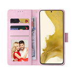 For Samsung Galaxy S23+ Stylish Lacquered PU Leather Phone Protective Case RFID Blocking Wallet Foldable Stand Cover