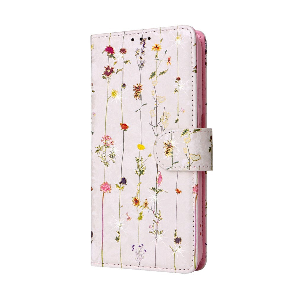 For Samsung Galaxy S23+ Stylish Lacquered PU Leather Phone Protective Case RFID Blocking Wallet Foldable Stand Cover