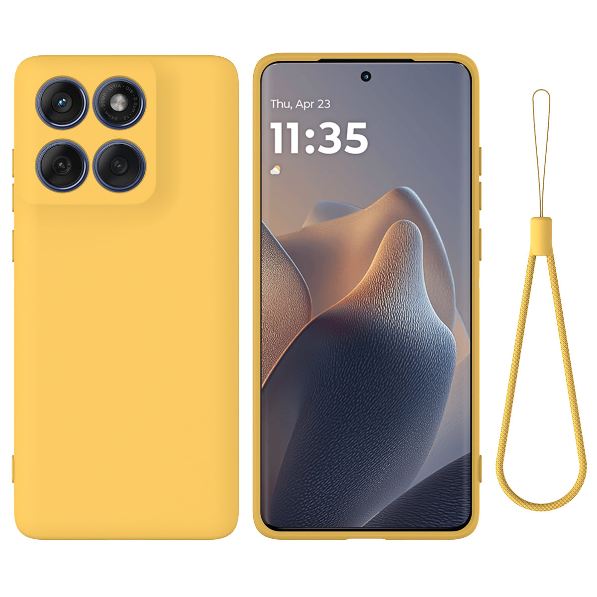 Til Motorola Edge 70 5G / X70 Air flydende silikone etui telefoncover med håndrem