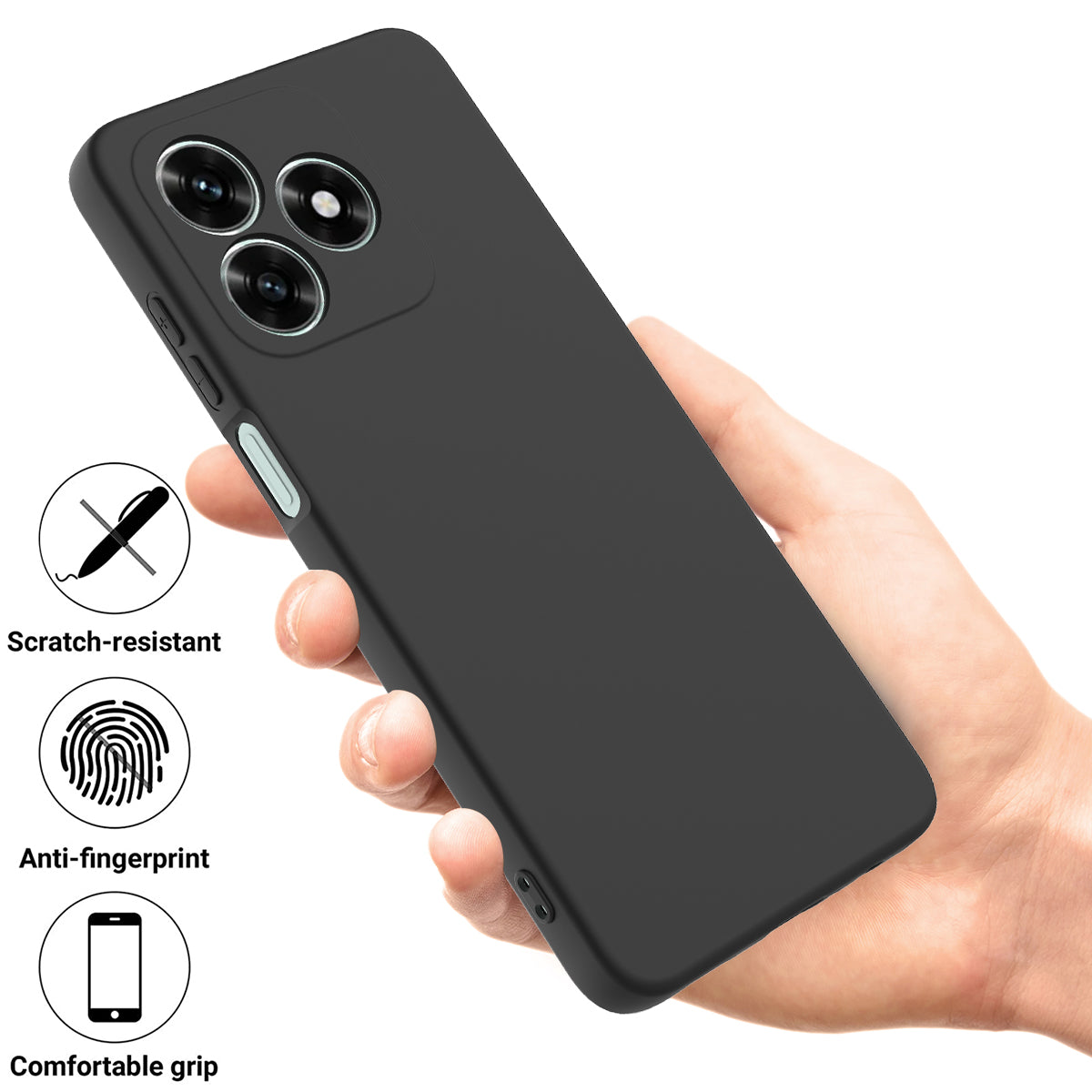 For Honor X5c Plus 4G / Honor Play10A 4G / Honor X5c 4G Flydende Silikonecover til telefon med håndrem