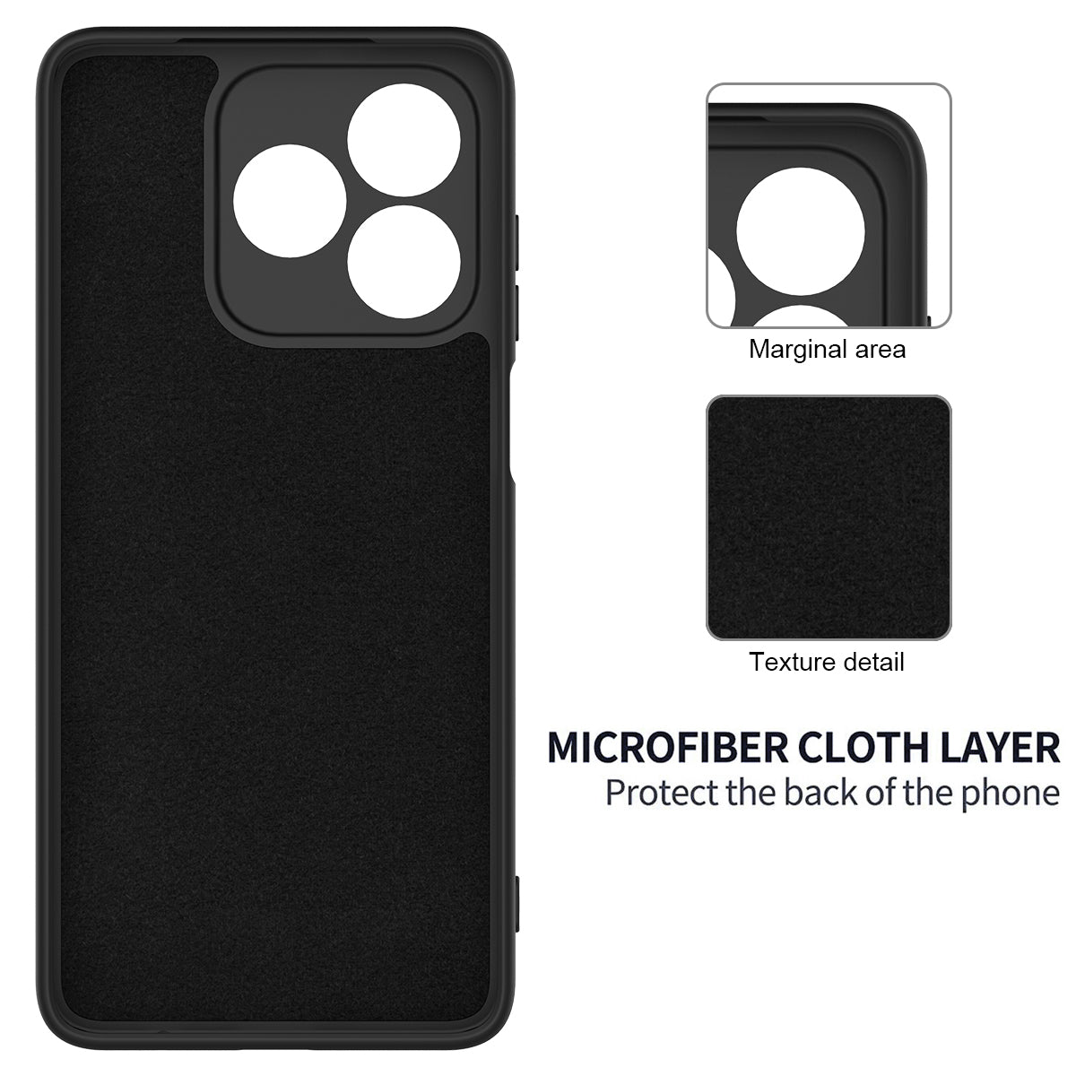 For Honor X5c Plus 4G / Honor Play10A 4G / Honor X5c 4G  Liquid Silicone Case Phone Back Cover with Hand Strap