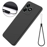 For Honor X5c Plus 4G / Honor Play10A 4G / Honor X5c 4G  Liquid Silicone Case Phone Back Cover with Hand Strap