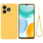 For Honor X5c Plus 4G / Honor Play10A 4G / Honor X5c 4G  Liquid Silicone Case Phone Back Cover with Hand Strap