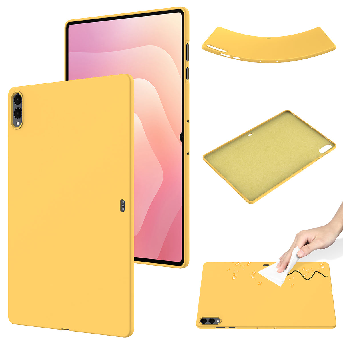 For Samsung Galaxy Tab S11 Ultra Case Liquid Silicone Anti-Scratch Tablet Cover